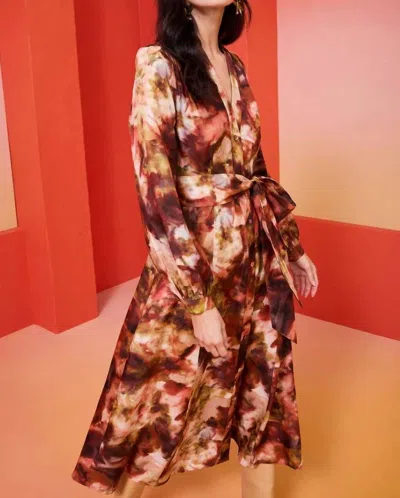 Marie Oliver Lillian Shirt Dress In Vineyard In Green