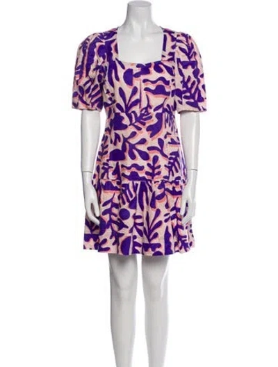 Pre-owned Marie Oliver Linen Mini Dress In Pink