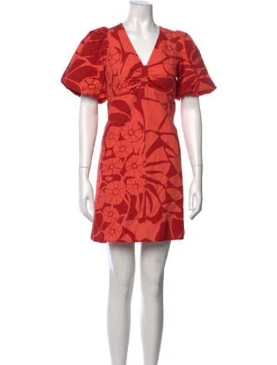 Pre-owned Marie Oliver Linen Mini Dress W/ Tags In Orange