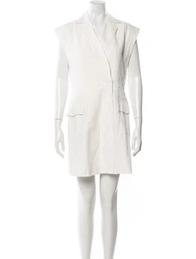Pre-owned Marie Oliver Linen Mini Dress W/ Tags In White