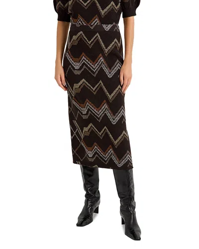 Marie Oliver Lizette Knit Midi Skirt In Animal Print