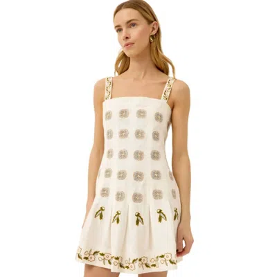 Marie Oliver Logan Dress In Secret Garden In White