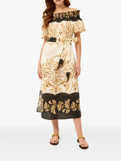 Marie Oliver Lola Floral-print Dress In Brown