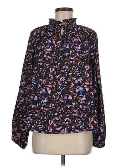 Pre-owned Marie Oliver Long Sleeve Blouse In Black