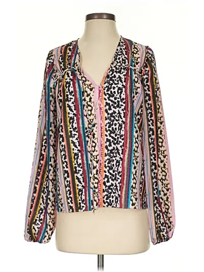 Pre-owned Marie Oliver Long Sleeve Blouse In Gold