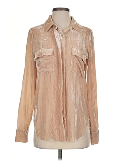 Pre-owned Marie Oliver Long Sleeve Blouse In Tan