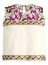 Marie Oliver Lorel Floral-embroidered Sleeveless Top