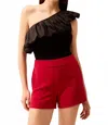 Marie Oliver Lucy One Shoulder Top In Black In Black