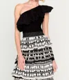 Marie Oliver Women's Lucy Ruffled One-shoulder Top In Black