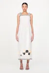 Marie Oliver Lulu Eyelet Midi Dress In Raffia