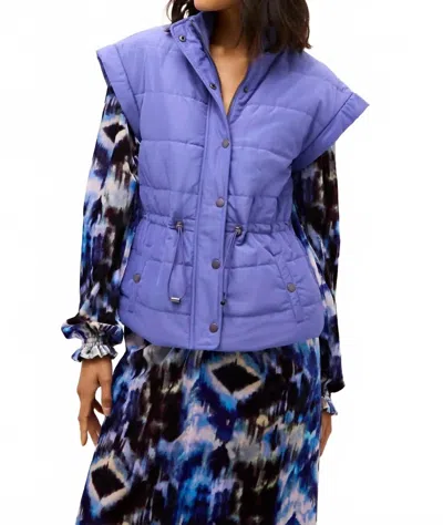 Marie Oliver Lyndon Puffer Vest In Cornflower In Blue