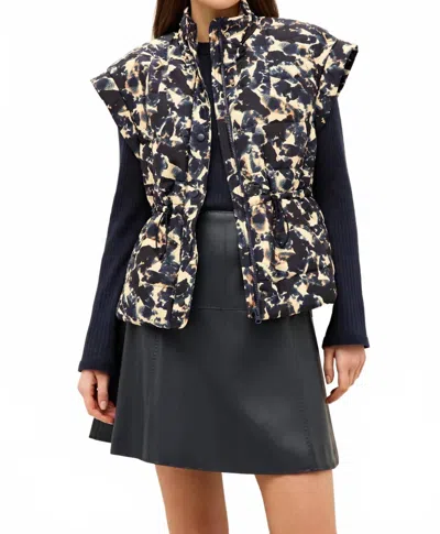 Marie Oliver Lyndon Quilted Vest In Pyrite In Black