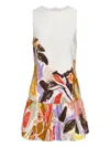 Marie Oliver Marilyn Floral-print Tiered Dress In Weiss
