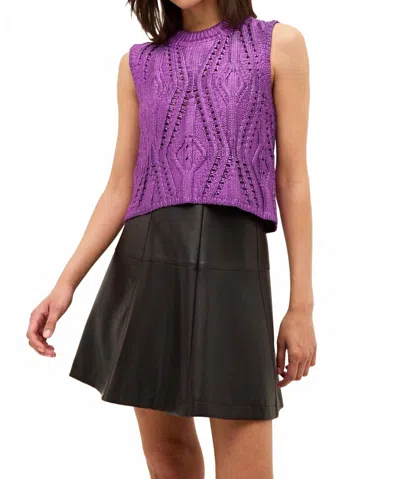 Marie Oliver Mcguire Sleeveless Top In Petunia In Brown