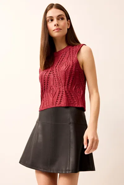 Marie Oliver Mcguire Sleeveless Top In Pepper In Red