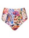 Marie Oliver Micha Floral-print Bikini Bottom In Pink