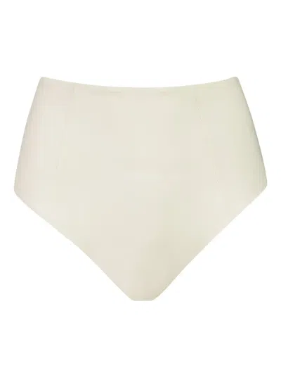 Marie Oliver Micha High-waisted Bikini Bottoms In White