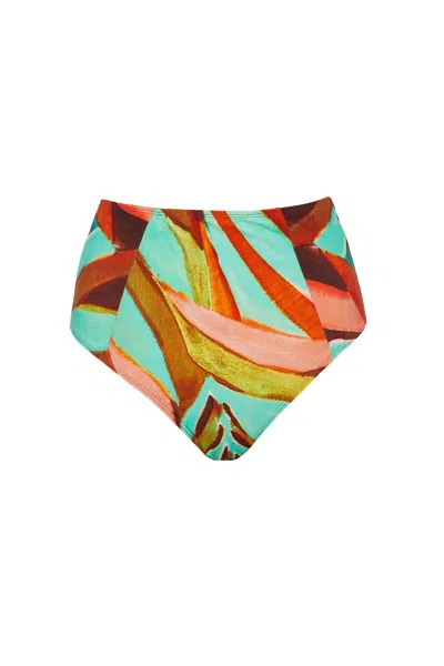 Marie Oliver Micha Swim Bottom In Tropical Coral In Multi