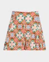 Marie Oliver Miles Printed High Waisted Shorts In Multi