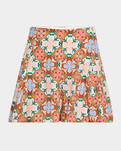 MARIE OLIVER MILES MOSAIC-PRINT VISCOSE SHORTS