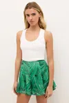 Marie Oliver Miles Leaf-print Shorts In Green