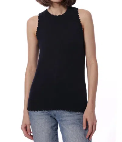 Marie Oliver Minnie Rose Frayed Tank Top In Black