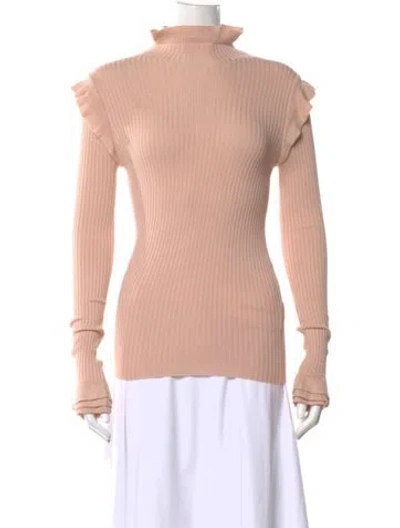 Pre-owned Marie Oliver Mock Neck Sweater In Neutral
