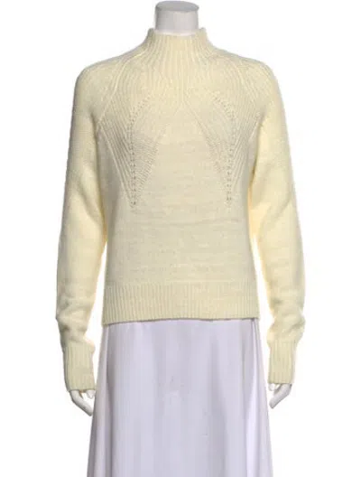 Pre-owned Marie Oliver Mock Neck Sweater In Yellow