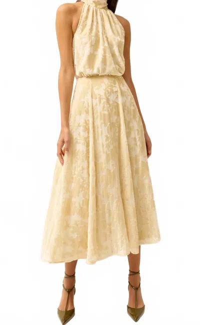 Marie Oliver Monroe Midi Skirt In Peony In Yellow