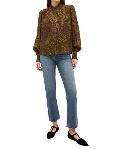 Marie Oliver Montana Button-down Blouse In Grasslands In Green