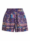 Marie Oliver Women's Monte Arabesque Linen Shorts In Multi