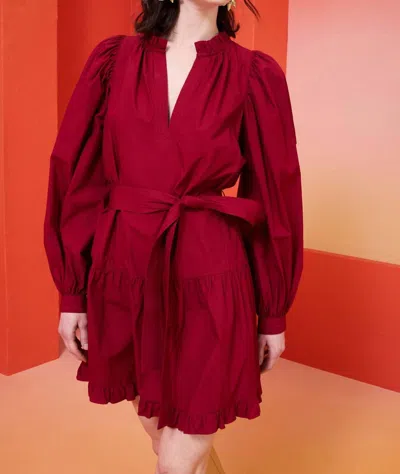Marie Oliver Nella Dress In Cranberry In Red