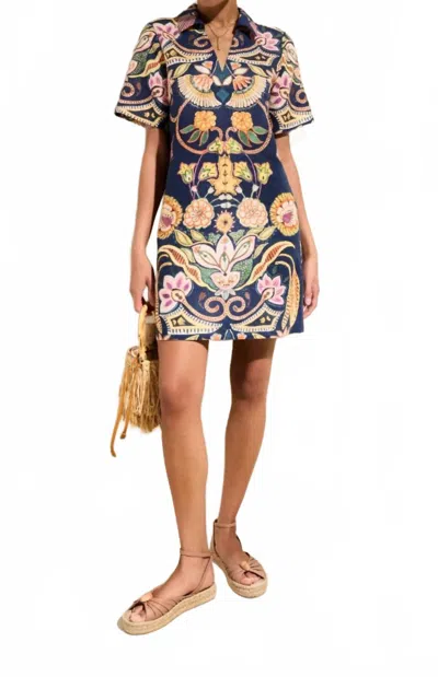 Marie Oliver Neptune Dede Mini Dress In Blue In Multi