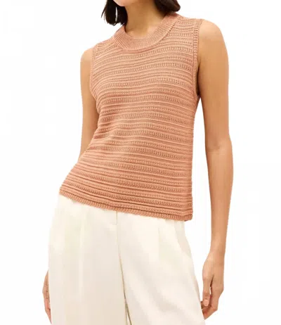 Marie Oliver Nev Crew Neck Top In Nectarine In Brown