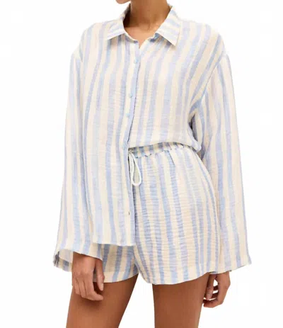 MARIE OLIVER NICO BEACH SHIRT IN AQUA