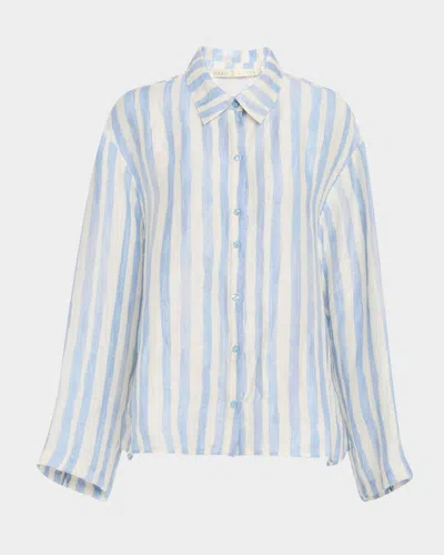 Marie Oliver Nico Oversized Striped Beach Shirt
