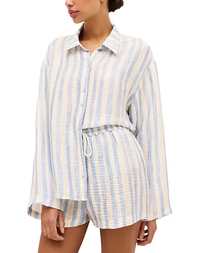 MARIE OLIVER NICO STRIPED BEACH SHIRT