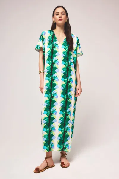 Marie Oliver Nina Caftan In Green