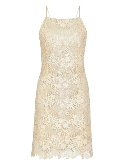 Marie Oliver Noah Lace-embroidered Mini Dress In White