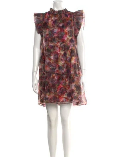 Pre-owned Marie Oliver Nylon Mini Dress In Red