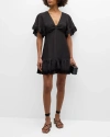 MARIE OLIVER OCTAVIA MINI DRESS WITH FRINGE TRIM