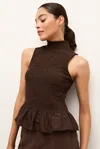 Marie Oliver Odie Top In Walnut In Walnut
