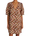 Marie Oliver Ola Dress In Mahogany In Multi