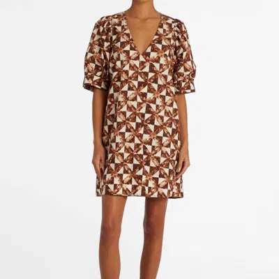 Marie Oliver Ola Dress In Mahogany In Multi