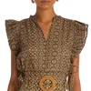 Marie Oliver Olive Top In Olive Shibori In Multi