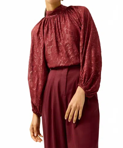 Marie Oliver Oryan Blouse In Port In Red