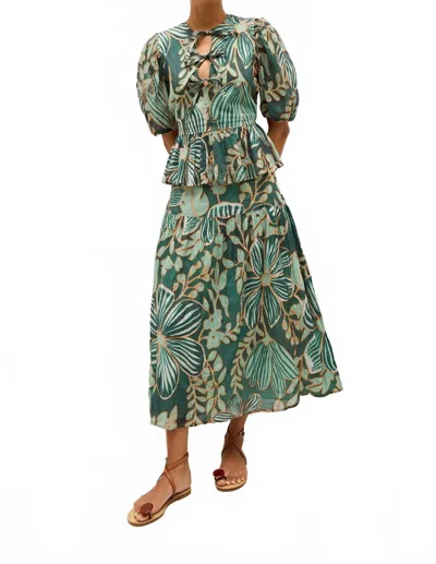 Marie Oliver Owens Skirt In Preimavera In Green