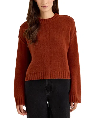 Marie Oliver Ozzie Cashmere Crewneck Sweater In Brown