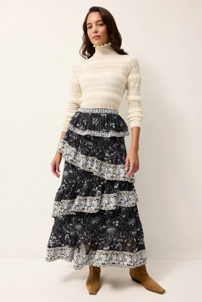 Marie Oliver Paislee Skirt In Black