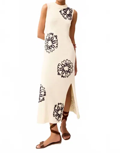 Marie Oliver Patricia Sleeveless Dress In Floret In White
